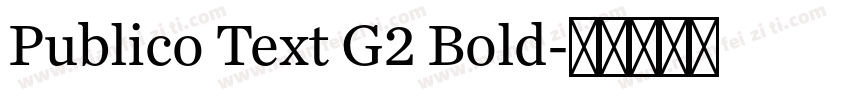 Publico Text G2 Bold字体转换